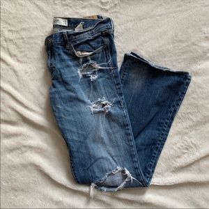 Abercrombie and Fitch destressed emma jeans